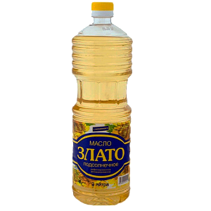 Масло подсолнечное, рафинированное "Злато" 2л