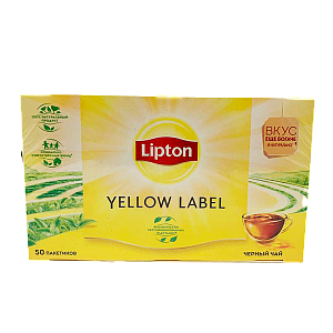 Чай Липтон чёрный 50 пакетиков