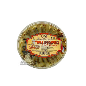 Сельдь "Под водочку" с перчиком в масле 180гр