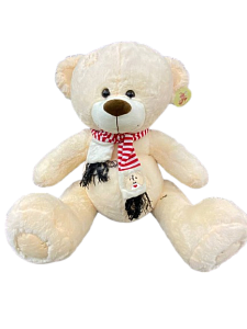 Белый мишка Тедди, плюшевый. средних размеров