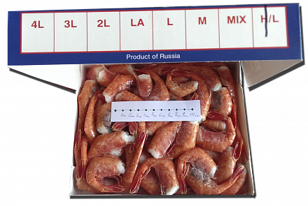 Креветка свежемороженая шейка, экспорт, 100-120  1кг