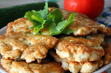 Оладьи из рубленого куриного филе