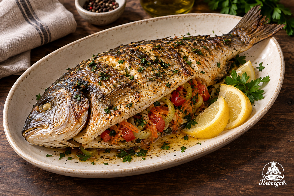 Рецепт фаршированной дорадо в духовке  