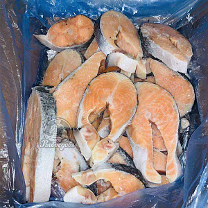 Стейк лосося замороженный из охлажденной дикой рыбы