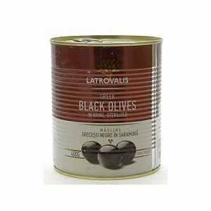 Оливки чёрные в рассоле GREEK BLACK OLIVES LATROVALIS 400гр