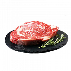 Мраморная говядина толстый край б/к из Аргентины (РИБАЙ), зачищенный MB2+