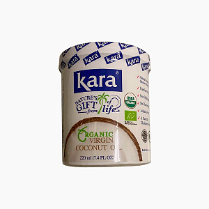 Кокосовое масло нерафинированное Organic Kara 220мл.