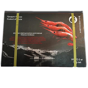 Креветка варено-мороженная северная (Магаданрыба), 60-80 шт/кг