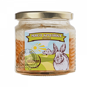 Мясо кролика тушеное 350г