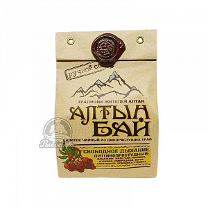 Напиток чайный из дикорастущих трав Свободное дыхание противопростудный Алтын Бай 100гр