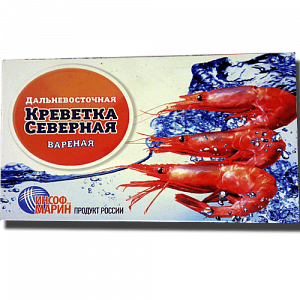 Креветка варено-мороженная, 50-70 шт/кг, упак 12кг