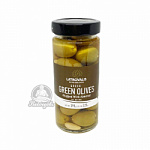 Оливки зеленые фаршированные миндалем в рассоле GREEN OLIVES 390гр