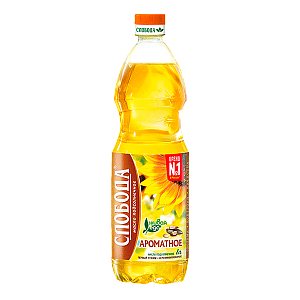 Масло подсолнечное, нерафинированное "Слобода" 1л