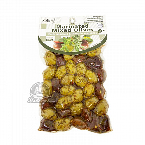 Ассорти из маринованных оливок с Орегано Тимьяном и Сладким Перцем Selia 250гр