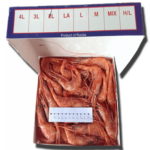 Креветка варено-мороженая, 2L, 50-70 12кг